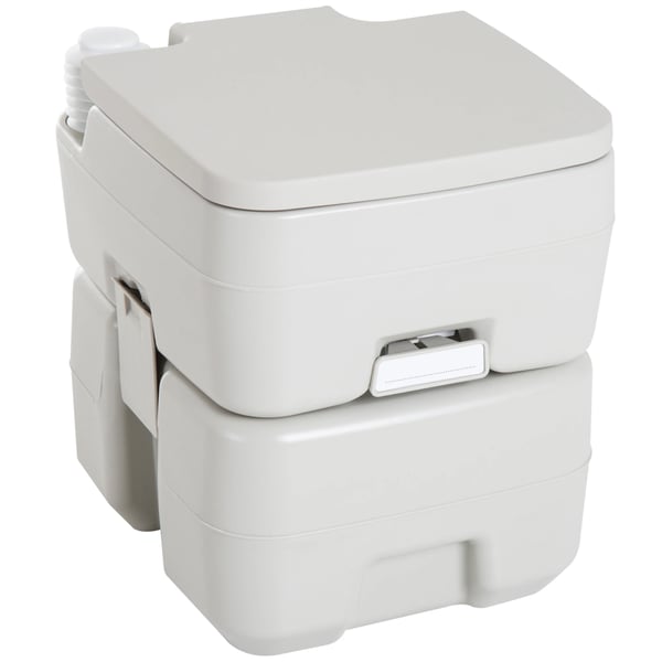Bærbar Toilet, Nem Skylle Design, 20L Kapacitet,GRÅ