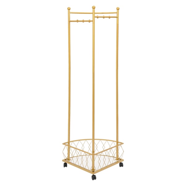 Hjørne Tøjstativ, Nem Mobilitet, Holdbart Design,Guld, 45x170cm