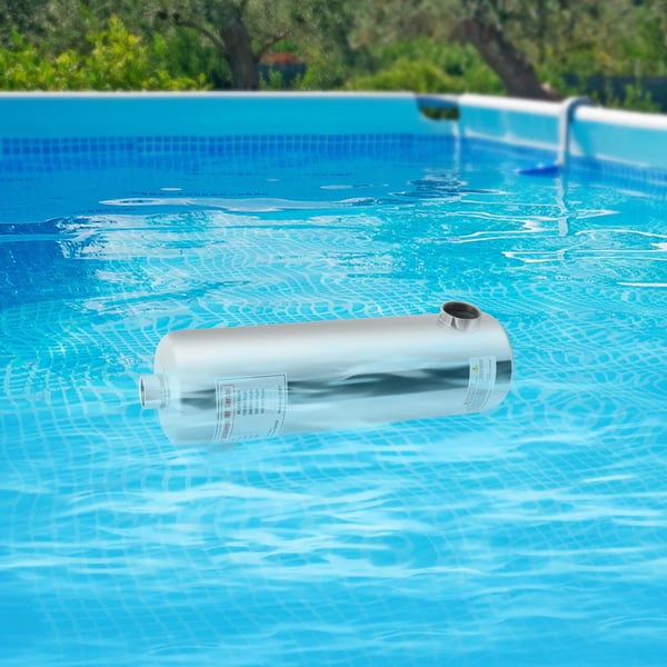 Rustfrit Stål Swimmingpool Varmeveksler, 60 kW Effekt, Høj Effektivitet,Sølv