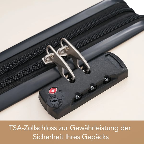Hårdt Skals Kuffert, ABS Plast, 56,5 x 37,5 x 22,5 cm, 4 Glatte 360° Spinner Hjul, TSA-godkendt Lås, Rummelig Indvendig