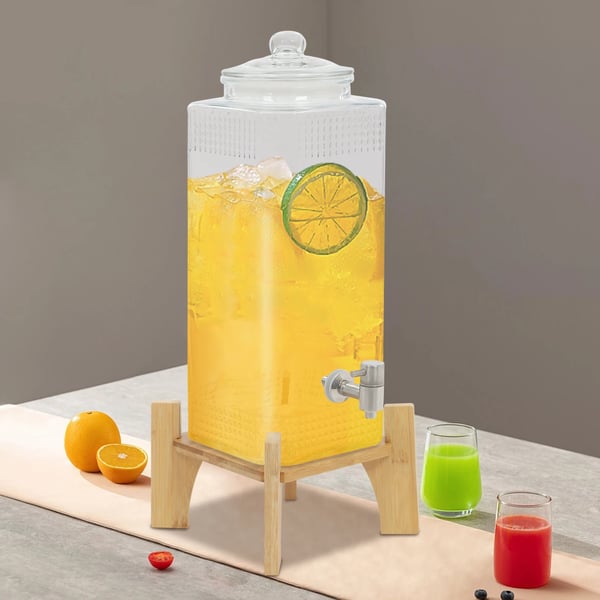 Drikkevaredispenser, 304 rustfrit stål, 10 kg kapacitet, 17,5 cm x 46 cm dimensioner, fritstående monterings type, nem montering