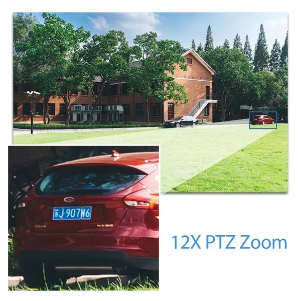 Ulkoturvakamera, 8MP Korkea Määritelmä, 12X Optinen Zoom, 12X 4K PTZ Kamera