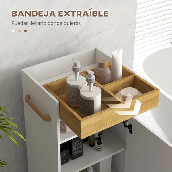 Badeværelsesskab, Pladsbesparende Design, Holdbar Konstruktion,Hvid