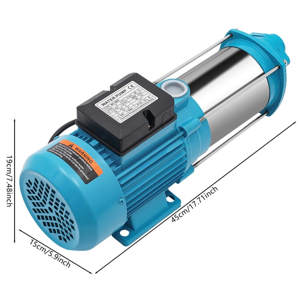 Centrifugalpumpe, Effektiv Vandoverførsel, Holdbar Konstruktion,Blå, 230V, EU