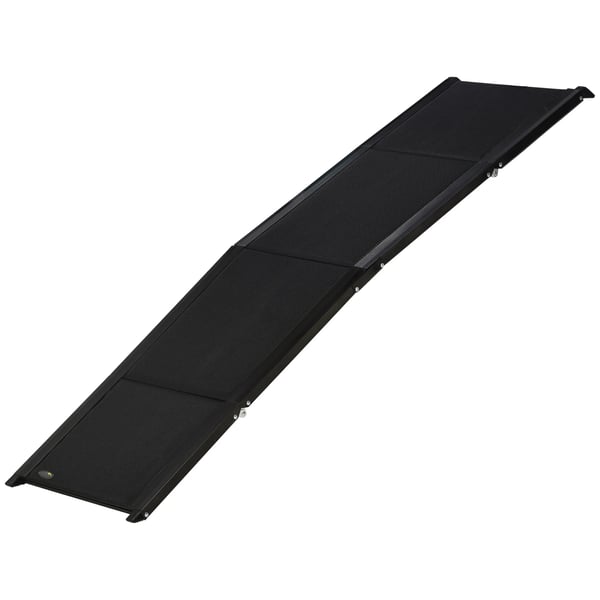 Hund Ramp, Aluminium Konstruktion, 158 cm Længde, Skridsikker Overflade, 80 kg Kapacitet, Sammenklappeligt Design
