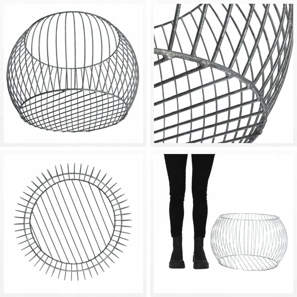 Havegabion, Galvaniseret Stål, Alsidig Plante Løsning,Sølv