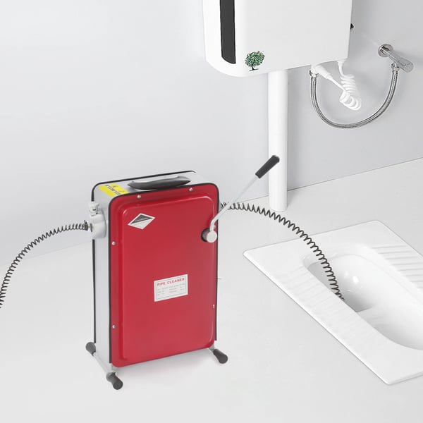 Elektrisk Rørrensningsmaskine, 220V, 240W, Rensningslængde 30m, Anvendelig Rørdiameter 20-130mm, Fjedrlængde 14,5m