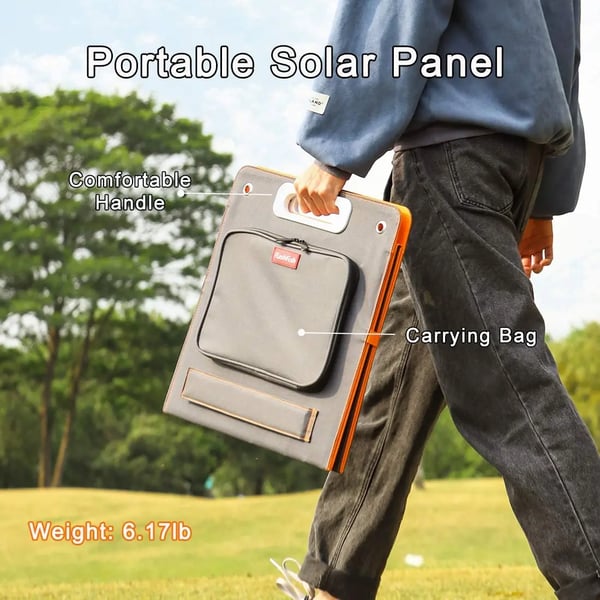 Solpanel, Bærbart Design, Høj Effektivitet,18V, 100W