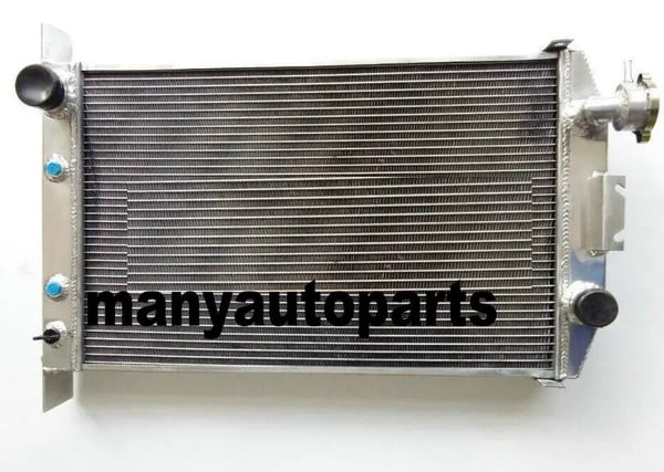 Aluminiumkøler til 1937-1939 Ford, 40% øget kølekapacitet, TIG-svejste tanke, vakuum-loddet kerne.