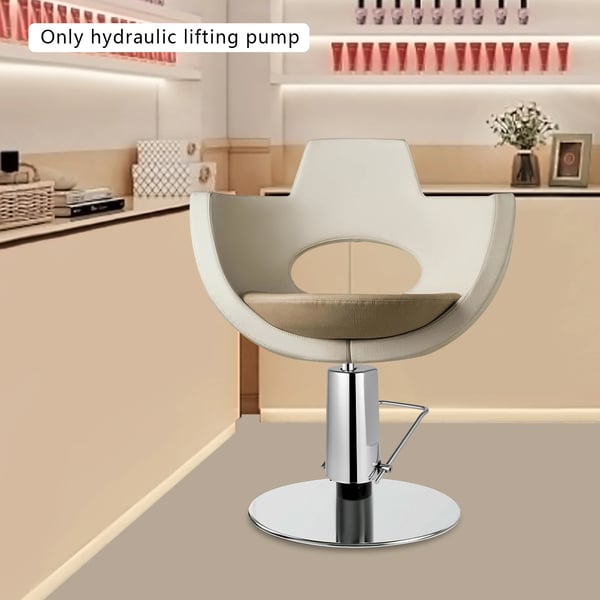 Frisörstol Hydraulisk Pump, Justerbar Höjd, Hög Lastkapacitet,Silver