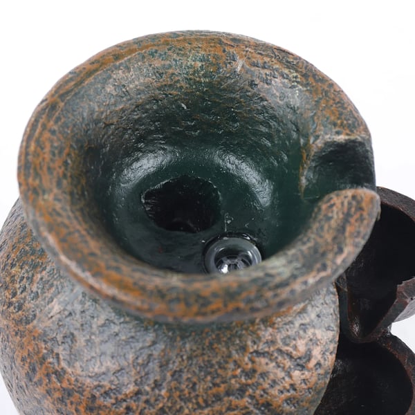 Vandfontæne, Dekorativ Vase Design, Beroligende Vandfunktion,Brun
