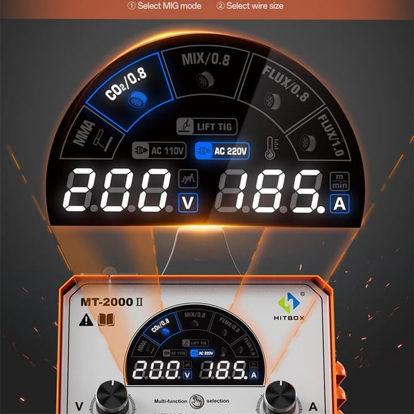 Svejsemaskine, IGBT Inverter Teknologi, Bærbart Design,MT2000II