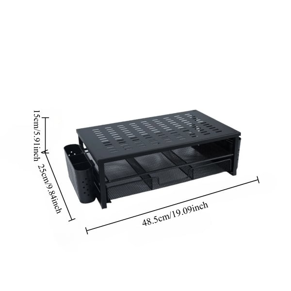 Monitorställ, Ergonomisk Design, Elegant Organisatör,svart