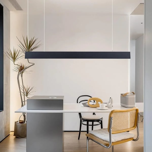 Pendellampe, Moderne Design, Alsidig Installation,4000K, sort