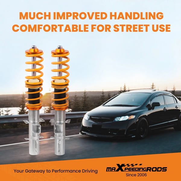 Coilover affjedringskit, 6063 aluminium, justerbar køre højde, til Audi TT Coupe/Roadster, til Seat Leon 1M1, 20 kg vægt