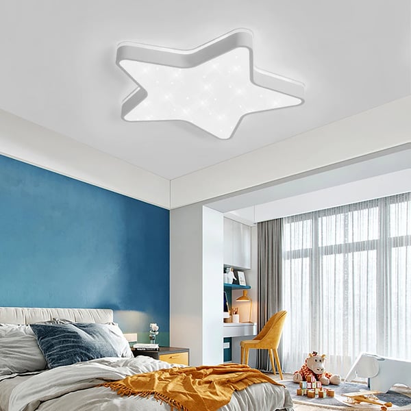 Loftlampe, Dæmpbar, Fjernbetjening,HVID