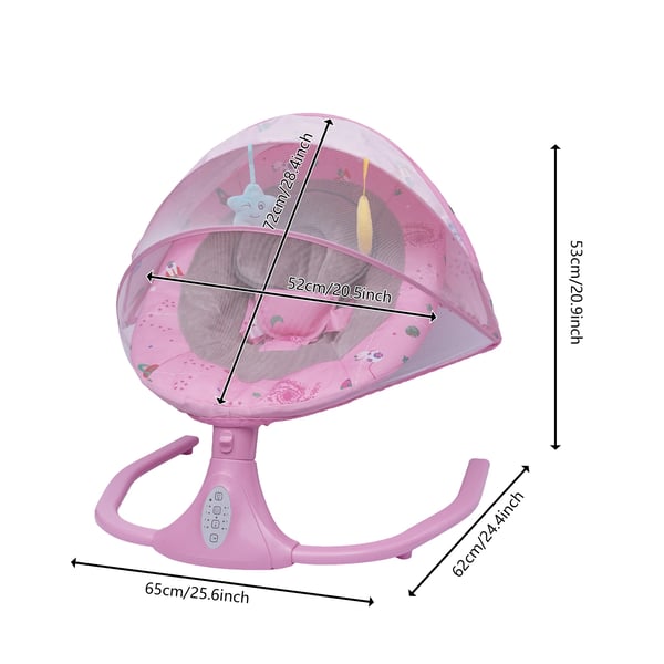 Babysving, Justerbare Hastigheder, Tre-Vinklet Design,Pink