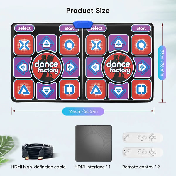 Dansmatta, rörelsesensor, halkfri design,MULTI