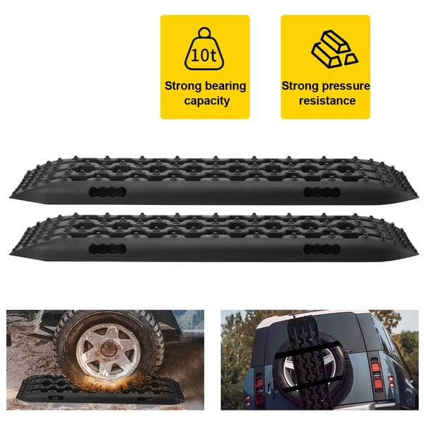 Genopretningsspor, Belastningsevne 10 tons, Dimensioner 105 x 30 x 6 cm, Gummimateriale, Takket Overflade, Kompatibilitet Off-road og Lastbiler