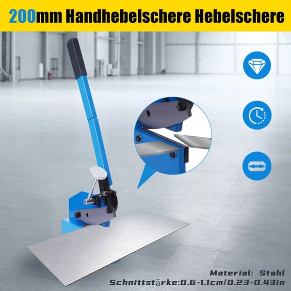 Manuelle Metal Saks, Heavy Duty Konstruktion, Ergonomisk Håndtag,Blå