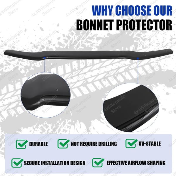 Bonnet Guard, Tuulisuojus, Helppo Asennus,TOYOTA HILUX VIGO