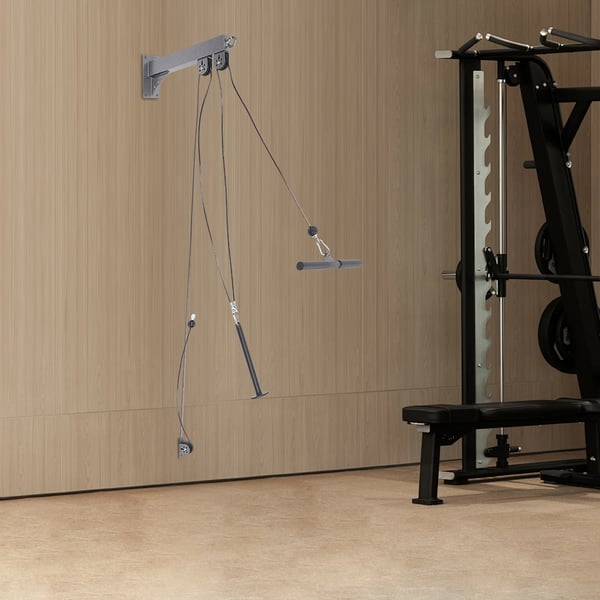 Fitness Pulley Kabel Sæt, Vægmonteret Design, Alsidige Øvelser,sort