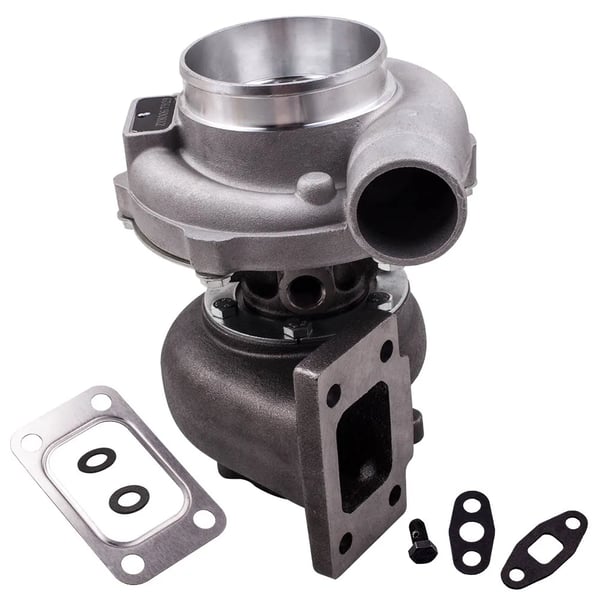 Turbocharger, 500 BHP, Vand- og olieafkølet, T3 flange, 0.82 turbine A/R, 0.6 kompressor A/R