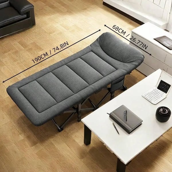 Campingbädd, Bärbar design, Komfortfunktioner, grå