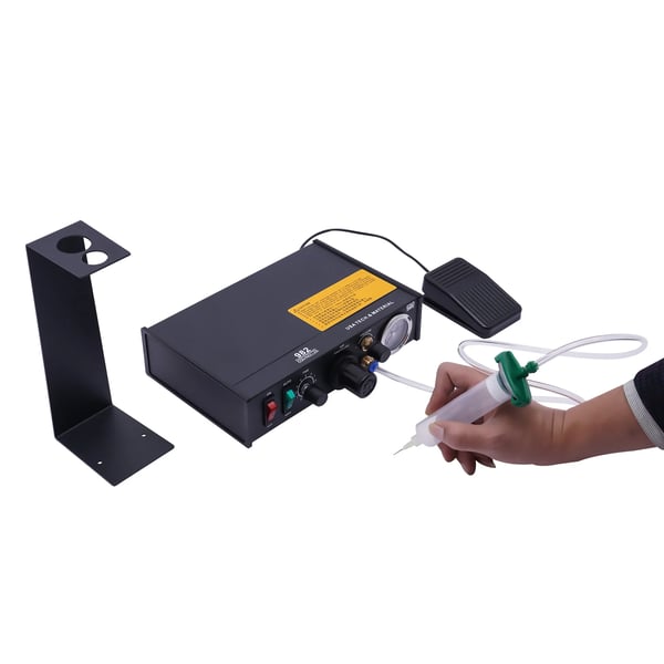 Limdispensermaskine, præcisionsdråbekontrol, semi-automatisk drift,sort