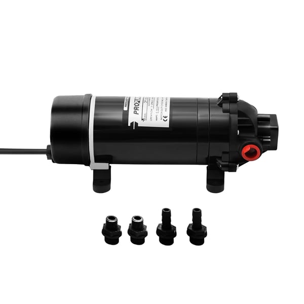 Membran Booster Pumpe, 220V, 160 PSI,sort