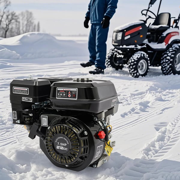 Benzinmotor, 212cc, 7.5HK, 3600RPM, 0.79 gallons brændstoftank, Luftkøling