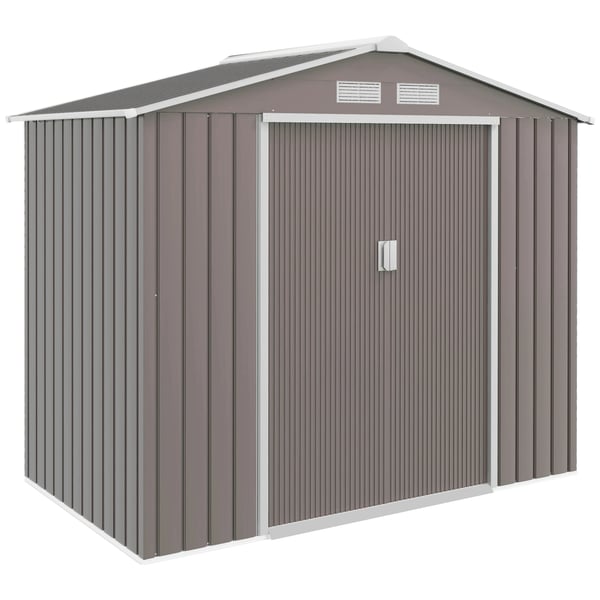Værktøjsskur, Metal Konstruktion, Vandtæt Design,GRÅ
