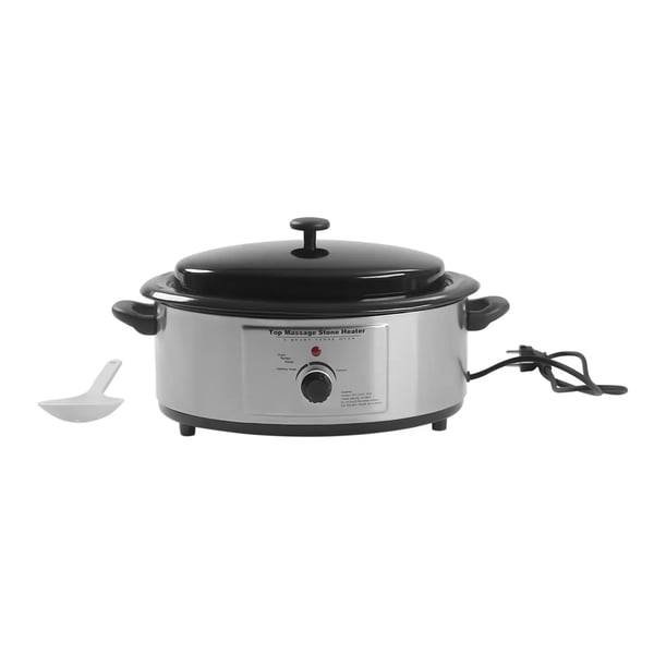 Massage Stenvarmer, Høj Kapacitet, Sikker og Holdbar,Naturlig Sort