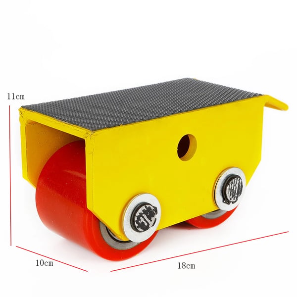 Maskindolly Skate, Belastningsevne 2,5T, Dimensioner 22×10×11 cm, Rulle størrelse 8×7 cm, Nettovægt 5 kg, Antal ruller 2