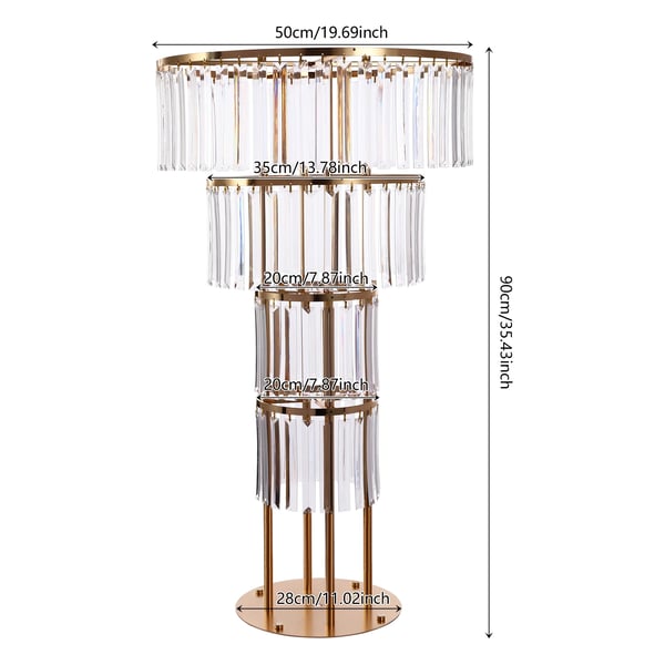 Blomsterstand, Fritstående Design, Fire-Niveau Struktur,Guld