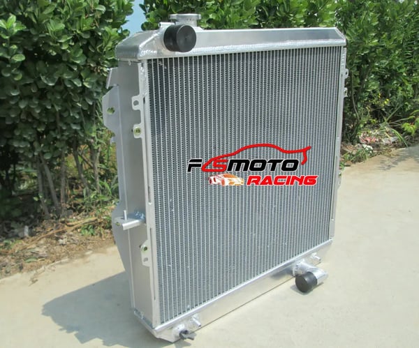Aluminium Radiator, Kerne Størrelse 528x472x62 mm, Samlet Størrelse 600x568x76 mm, 3 Rækker, Øget Kølekapacitet 30%