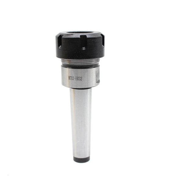 Collet Chuck, Højhastighedsstål, Længde 40mm, Diameter 33mm, MT3 Skaft Type, M12 Trækstang Gæng