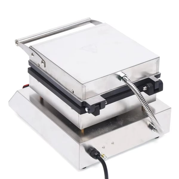 Vaffeljern, Justerbar Temperatur, Non-Stick Belægning,Sølv
