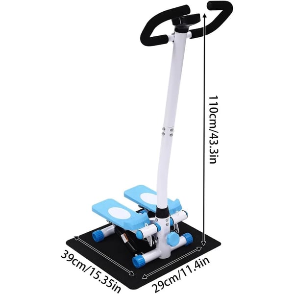 Fitness Stepper, Hydraulisk Drivsystem, Justerbar Højde,Blå