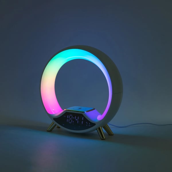 Skrivebordslampe, Trådløs Opladning, Bluetooth Musik Synkronisering,Elfenben