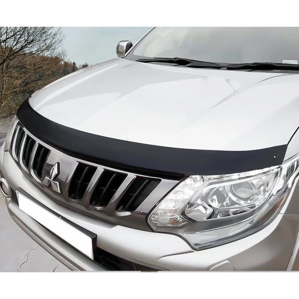 Bug Shield Hood Deflector Protector, Passer til Mitsubishi Triton 2015-2018, Holdbart ABS-materiale,motorhjelm beskyttelse