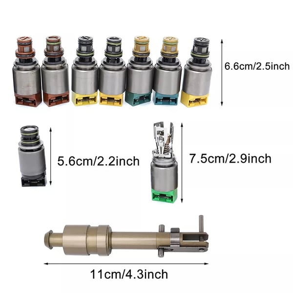 Transmission Solenoid Ventil Sæt, Remanufactured, Metal, Kompatibel med Luksus Sedan 528i, 535i, 550i