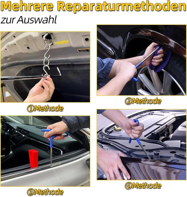 Dækskader uden maling, Brugervenlige, Hurtig reparationstid,118Pcs Pro Kit