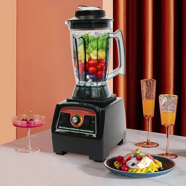Stort kapacitet juicepresser blender, 2800W effekt, 57000 RPM hastighed,sort