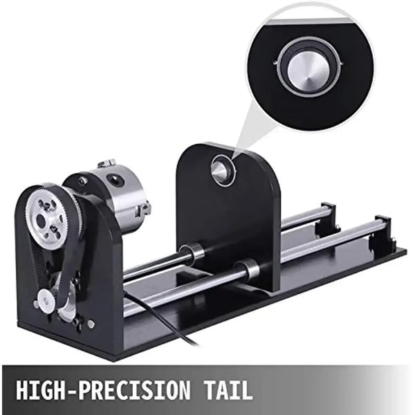CNC Router Rotationsakse, 80mm 3-Kæbe Chuck, 1.8° Trinvinkel, ≥780 mN·m Moment, Nominel Strøm DC 1A, Rotor Inerti 220 g·㎡