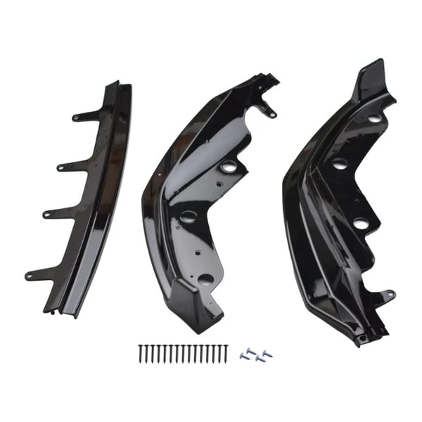 Front Bumper Splitter, Sporty Design, Nem Installation,Glansende Sort