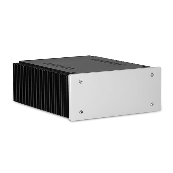 Förstärkarchassi, konstruktion av aluminiumlegering, hållbar design, idealisk för DIY-projekt
