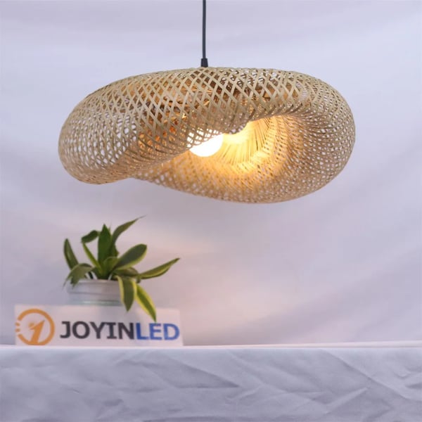 Pendellampe, Håndlavet Design, Miljøvenligt Materiale,Dia 40cm, Ingen pære