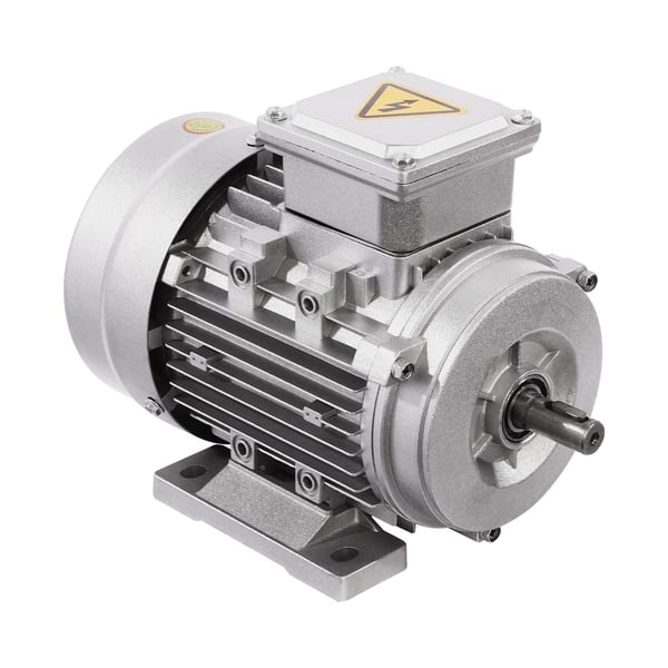 Elektrisk motor, trefaset, ren kobbervikling,14mm, Sølv