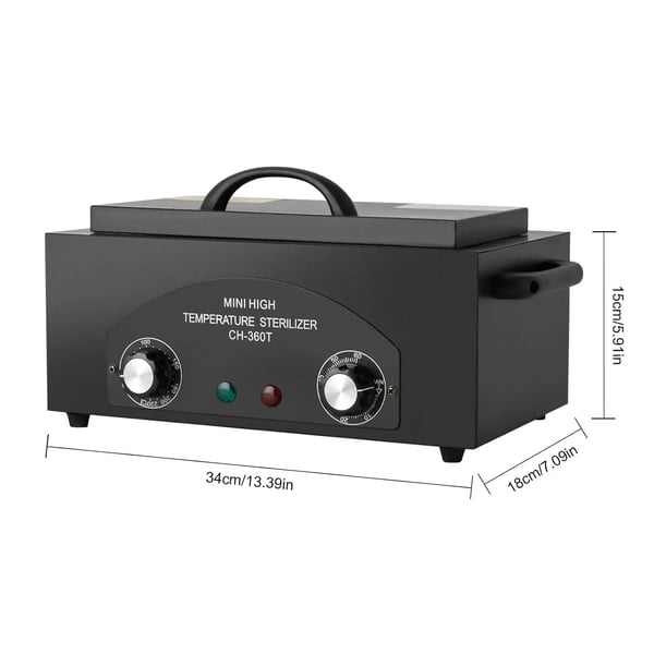 Luftsterilisator, Högtemperaturdrift, Justerbar Timer,svart